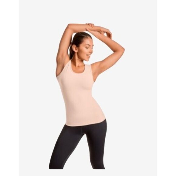 Tommie Copper Womens Lower Back Support Tank M Polyester & Spandex Nude $80 MSRP - Picture 2 of 9
